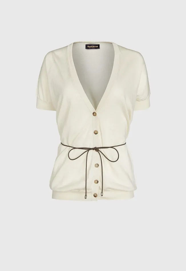Paul Stuart Tops and Sweaters Button Front Cardigan With Belt Cream 8211 Women Paul Stuart Tops and Sweaters Button Front Cardigan With Belt Cream 8211 Women