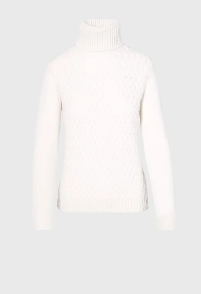 Paul Stuart Tops and Sweaters Cashmere Turtleneck With Fancy Cable Detail Cream 8211 Women Paul Stuart Tops and Sweaters Cashmere Turtleneck With Fancy Cable Detail Cream 8211 Women