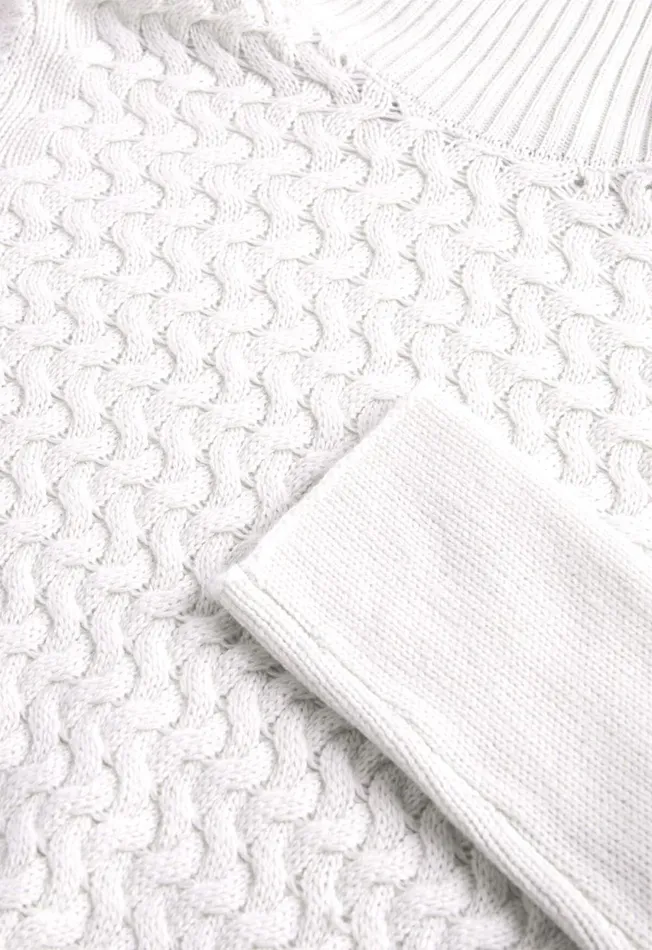 Paul Stuart Tops and Sweaters Cashmere Turtleneck With Fancy Cable Detail Cream 8211 Women Paul Stuart Tops and Sweaters Cashmere Turtleneck With Fancy Cable Detail Cream 8211 Women