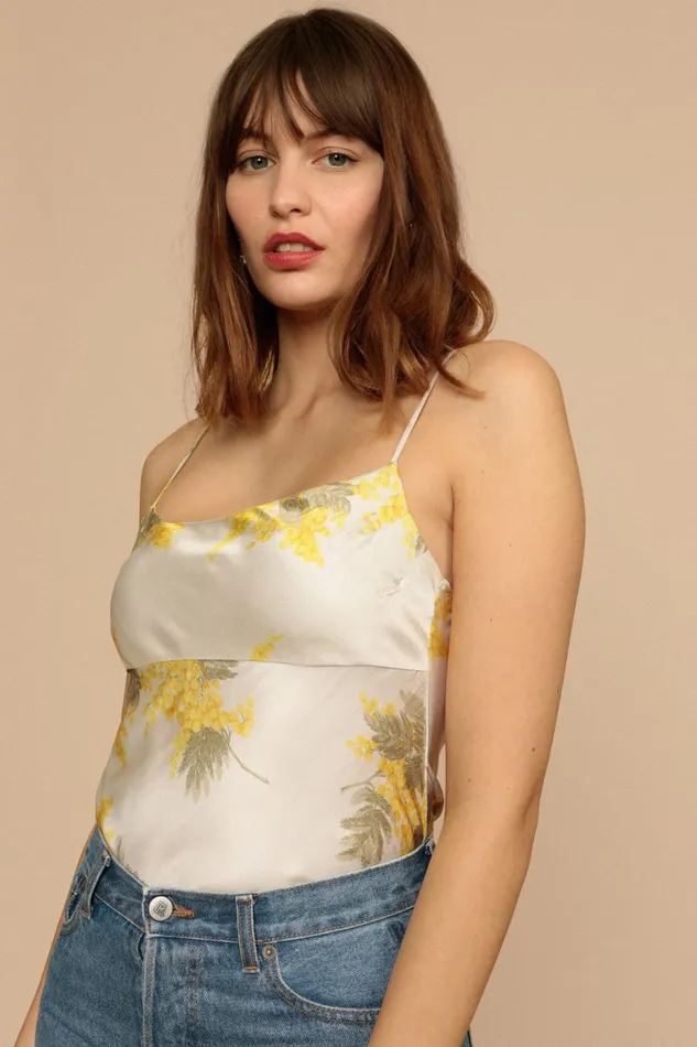 PERLE Top Creme Mimosa Women Rouje Tshirts and Tank Tops