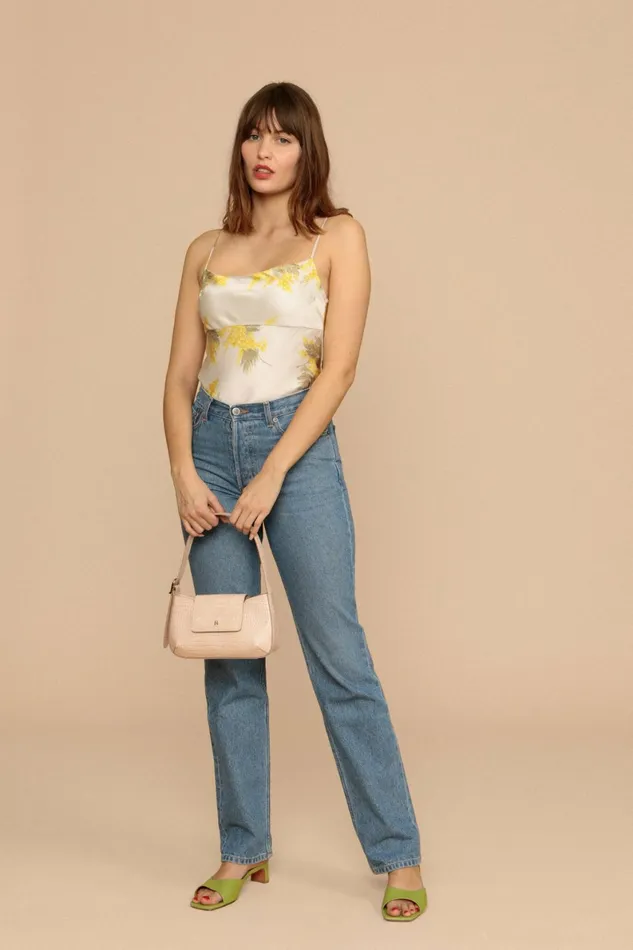 PERLE Top Creme Mimosa Women Rouje Tshirts and Tank Tops