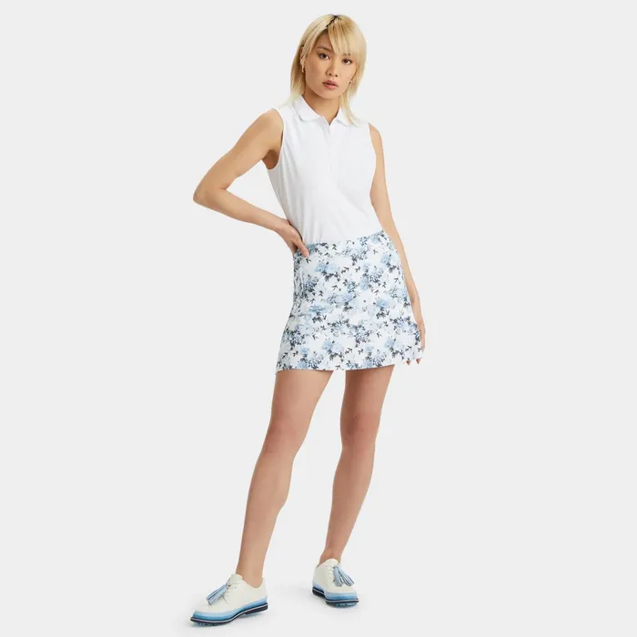 Photo Floral Silky Tech Nylon ALine Skort Snow Women GFORE Bottoms
