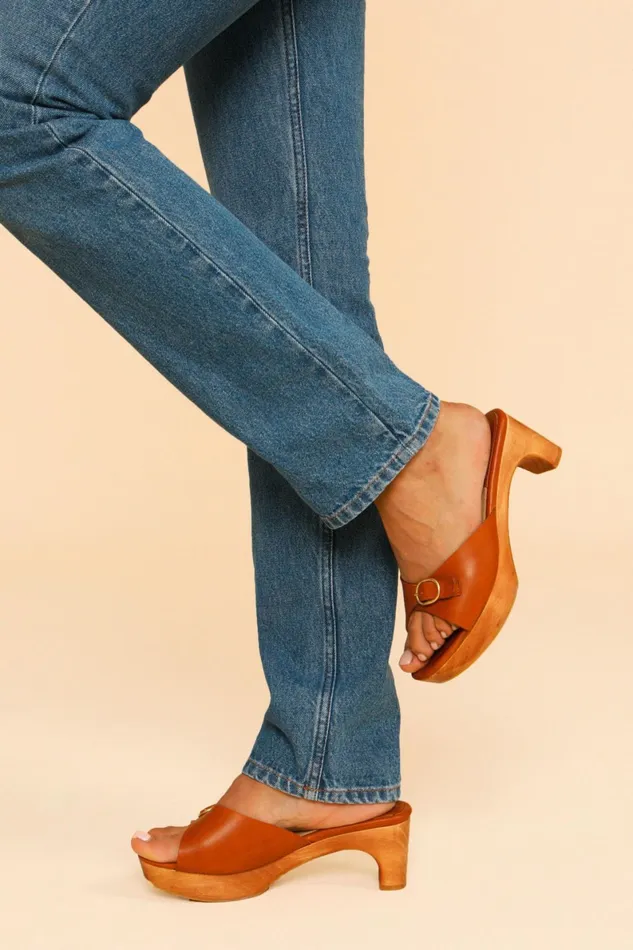 PIERETTE Mules Brown Women Rouje Shoes
