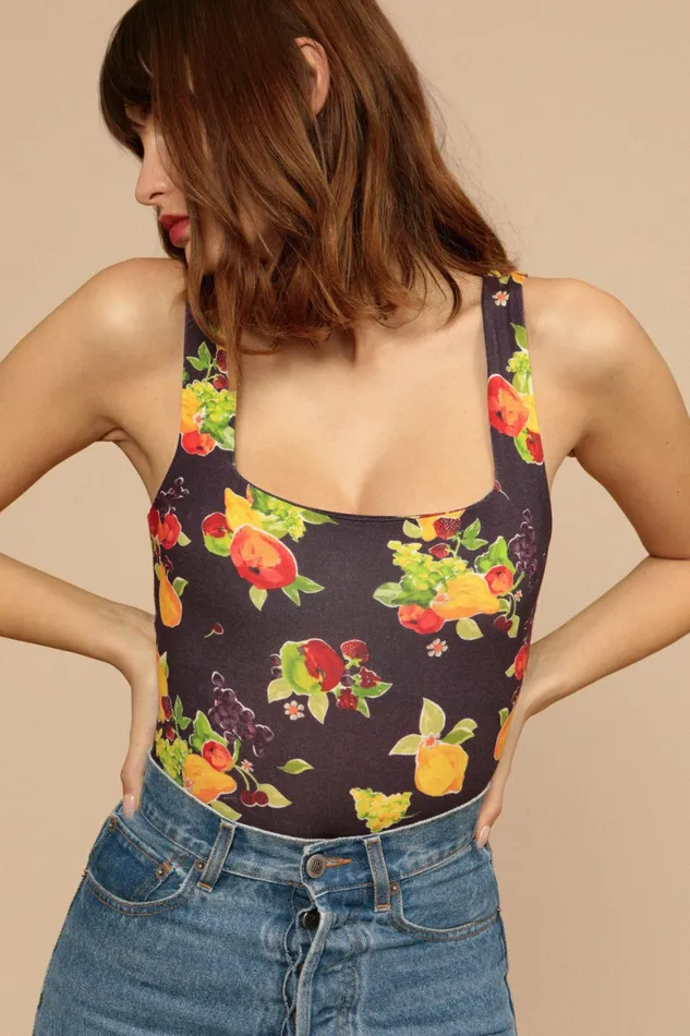 SAHEL Bodysuit Marine Fruit Women Rouje Tshirts and Tank Tops