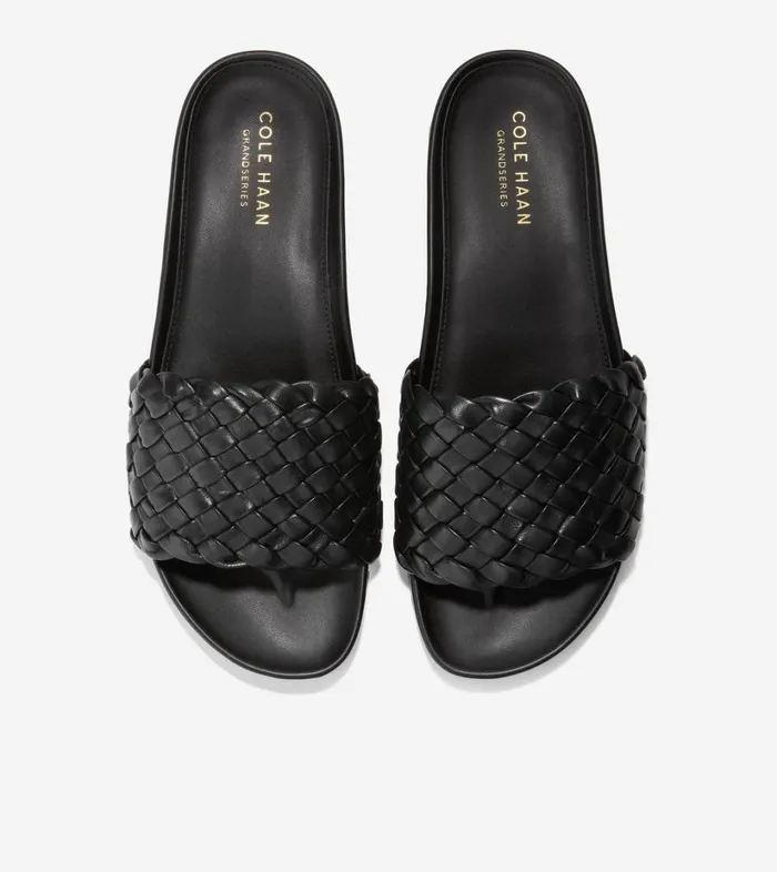 Sandals Women Cole Haan Mojave Slide Sandal Black Leather Sandals Women Cole Haan Mojave Slide Sandal Black Leather