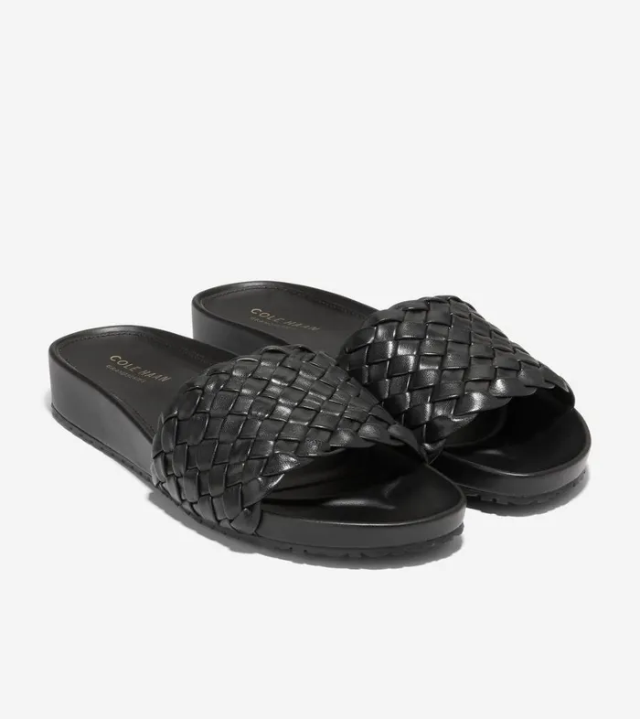 Sandals Women Cole Haan Mojave Slide Sandal Black Leather Sandals Women Cole Haan Mojave Slide Sandal Black Leather