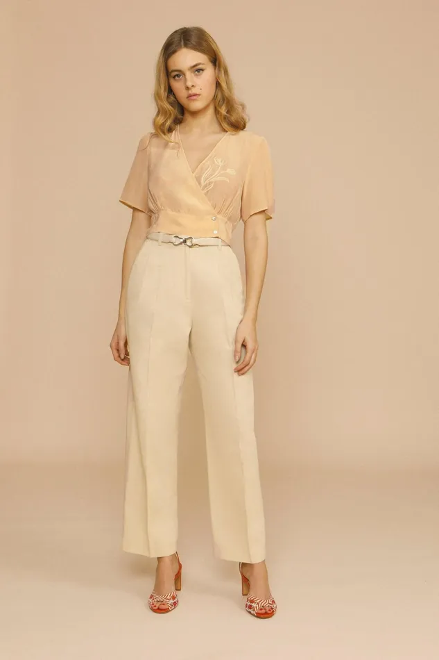 SARAH Top Champagne Women Rouje Blouses and Tops