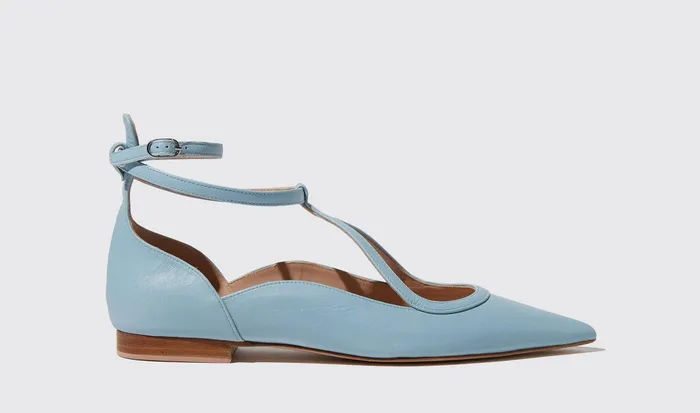 Scarosso Ballerinas Gae Azzurra Light Blue 8211 Calf 8211 Women