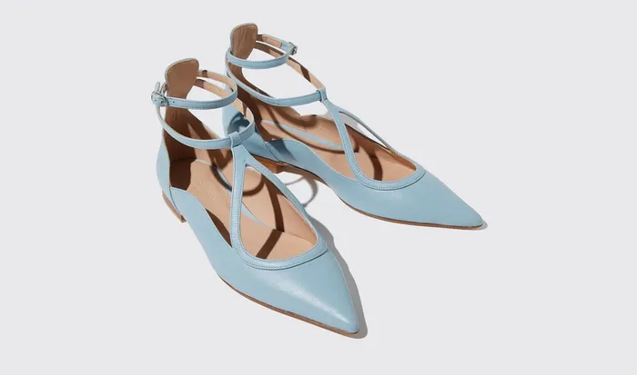Scarosso Ballerinas Gae Azzurra Light Blue 8211 Calf 8211 Women