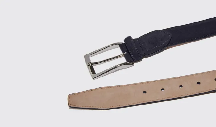 Scarosso Belts Cintura Blu Classica Blue Suede 8211 Men