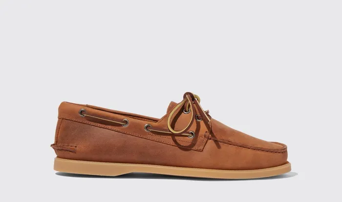 Scarosso Boat Shoes Jude Cognac Nubuck Cognac 8211 Nubuck 8211 Men