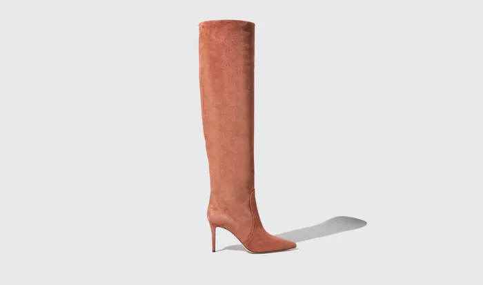 Scarosso Boots Carra Powder Suede Dusty Pink 8211 Suede 8211 Women