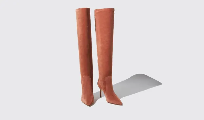 Scarosso Boots Carra Powder Suede Dusty Pink 8211 Suede 8211 Women