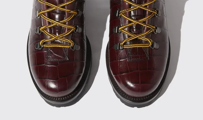 Scarosso Boots Catherine Burgundy Croco Burgundy 8211 Crocoprinted 8211 Women