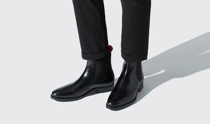 Scarosso Chelsea Boots Dario Nero Black Calf 8211 Men