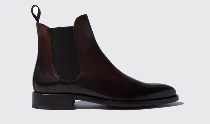 Scarosso Chelsea Boots Enzo Ebano Dark Brown Calf 8211 Men