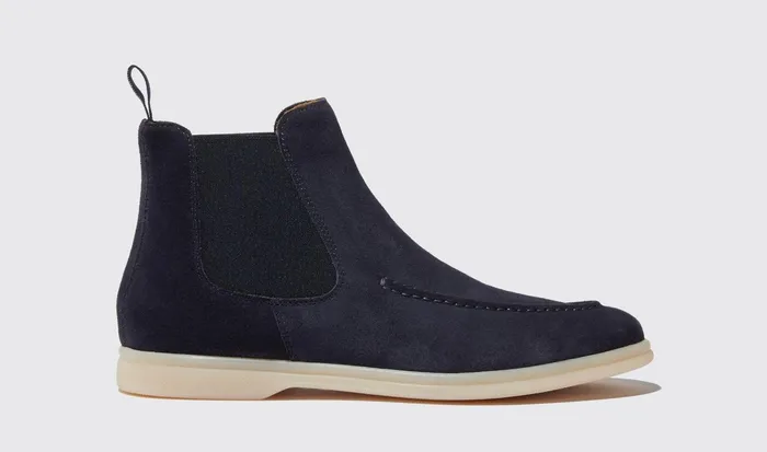 Scarosso Chelsea Boots Eugenia Blu Scamosciata Blue 8211 Suede Leather 8211 Women