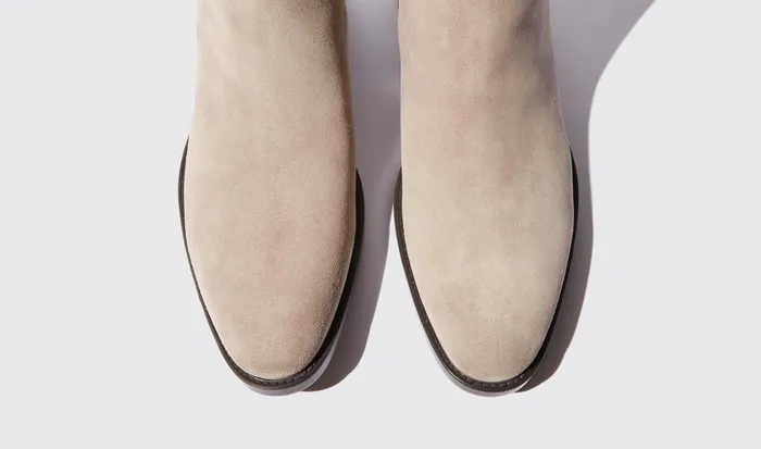Scarosso Chelsea Boots Giacomo Taupe Taupe Suede 8211 Men