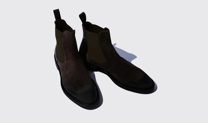 Scarosso Chelsea Boots Hunter Brown Brown Suede 8211 Men