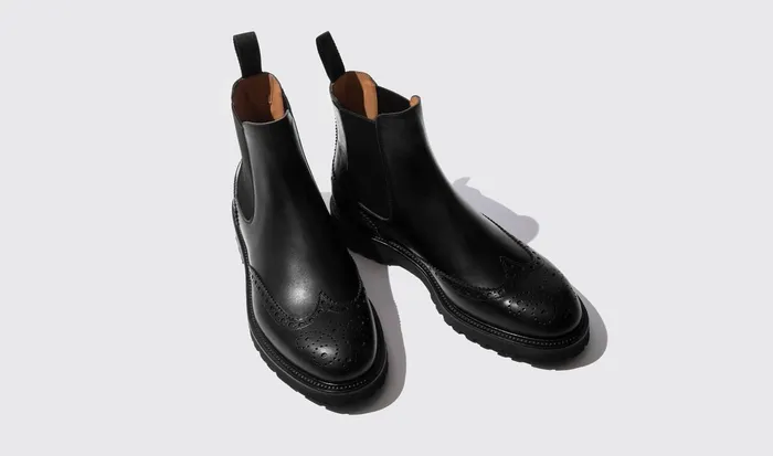 Scarosso Chelsea Boots Keith Black Black Calf 8211 Men