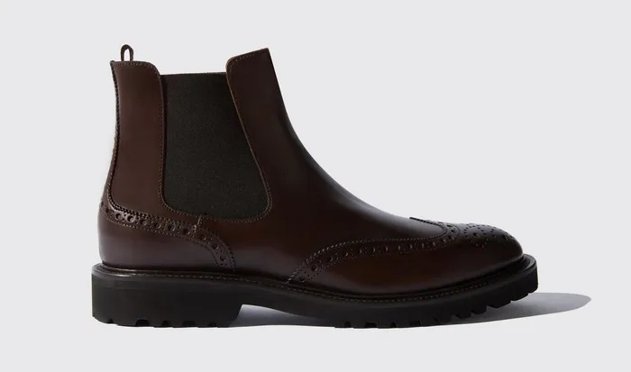 Scarosso Chelsea Boots Keith Brown Brown Calf 8211 Men