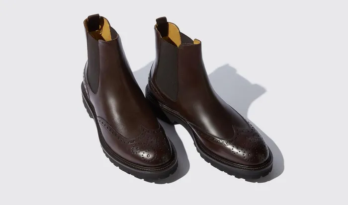Scarosso Chelsea Boots Keith Brown Brown Calf 8211 Men