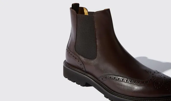 Scarosso Chelsea Boots Keith Brown Brown Calf 8211 Men
