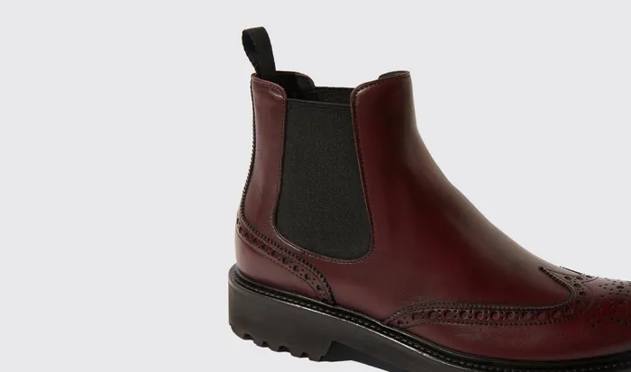Scarosso Chelsea Boots Poppy Burgundy Burgundy 8211 Calf 8211 Women