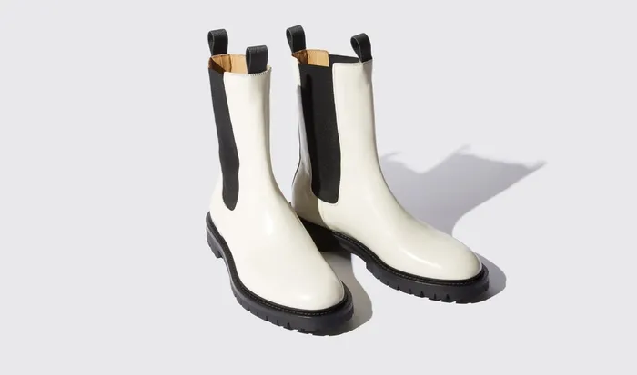 Scarosso Chelsea Boots Wooster Chalk White 8211 Brushed Calf 8211 Men