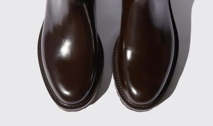 Scarosso Chelsea Boots Wooster Chocolate Brown 8211 Brushed Calf 8211 Men