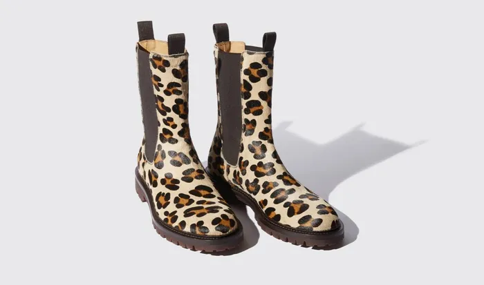 Scarosso Chelsea Boots Wooster Leopard Leopard Print 8211 Pony 8211 Men