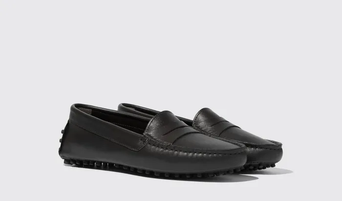 Scarosso Driving Shoes Ashley Black Black 8211 Calf 8211 Women
