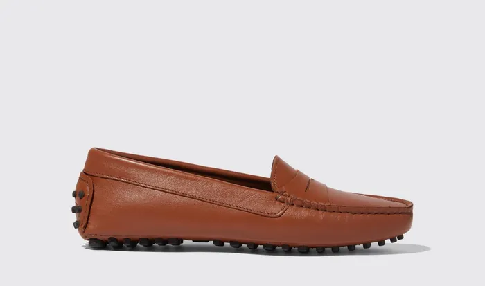 Scarosso Driving Shoes Ashley Cognac Cognac 8211 Calf 8211 Women