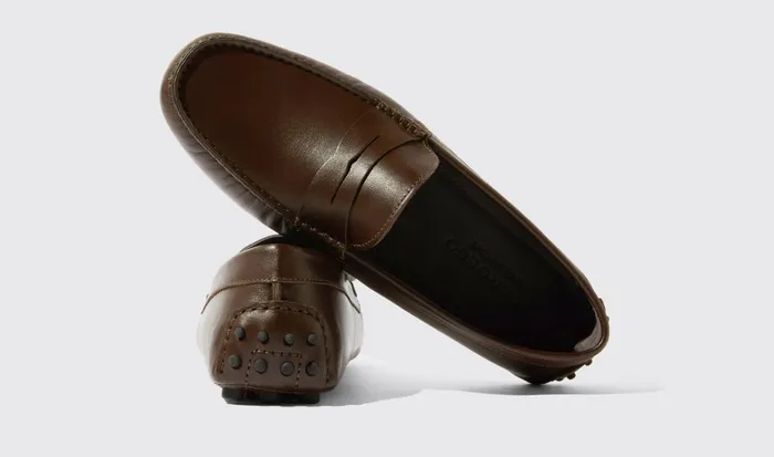 Scarosso Driving Shoes Michael Brown Brown 8211 Calf 8211 Men
