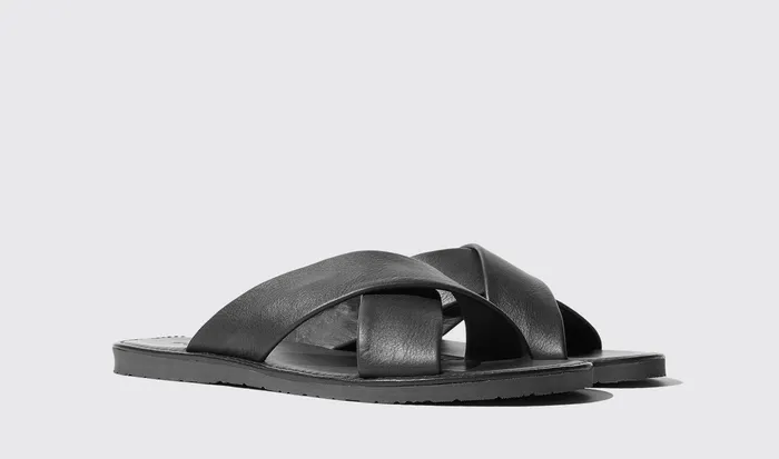 Scarosso Sandals Adriano Nero Black Calf 8211 Men