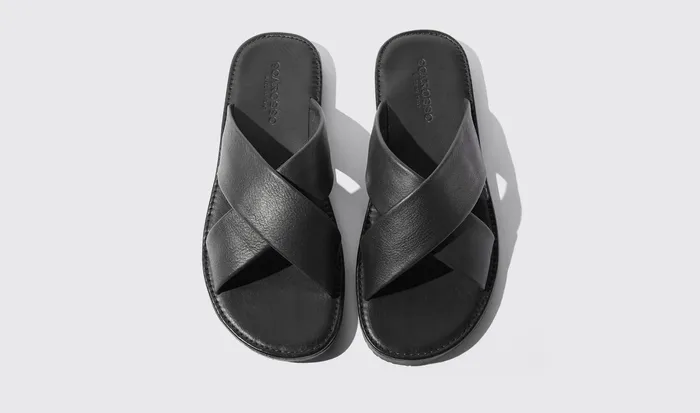Scarosso Sandals Adriano Nero Black Calf 8211 Men