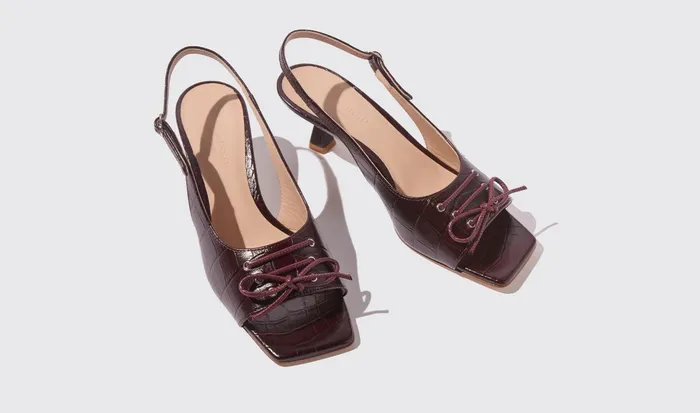 Scarosso Sandals Bella Burgundy Croco Burgundy 8211 Crocoprinted 8211 Women