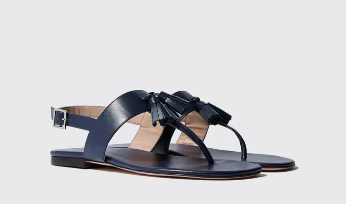 Scarosso Sandals Emma Blu Blue 8211 Calf 8211 Women