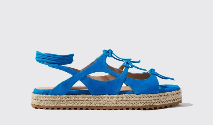 Scarosso Sandals Mediterraneo Light Blue 8211 Suede 8211 Women