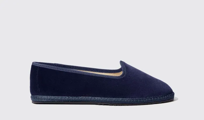 Scarosso Slippers Valentina Blu Velluto Blue 8211 Velvet 8211 Women