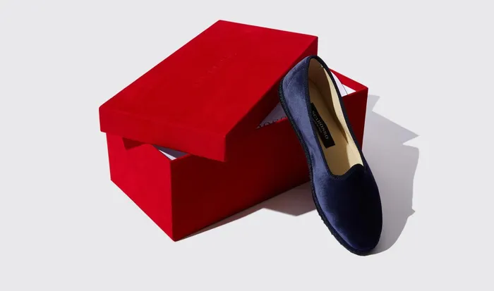 Scarosso Slippers Valentina Blu Velluto Blue 8211 Velvet 8211 Women