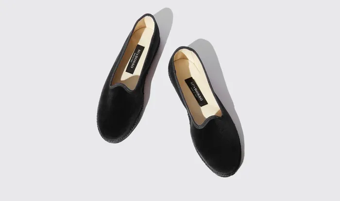 Scarosso Slippers Valentina Nera Velluto Black 8211 Velvet 8211 Women