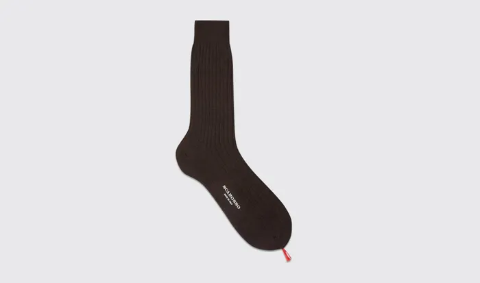 Scarosso Socks Dark Brown Cotton Calf Socks Brown 8211 Cotton 8211 Men