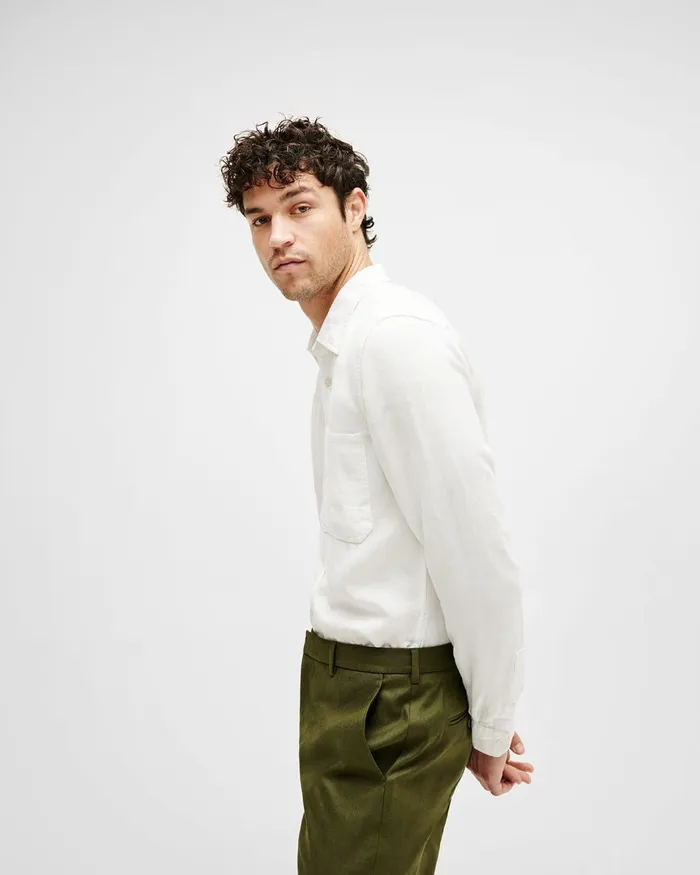 Shirts Men 7 For All Mankind Casual One Pocket Shirt In White