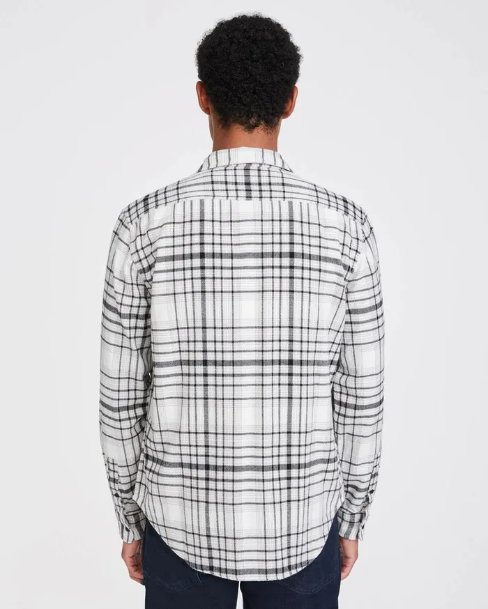 Shirts Men 7 For All Mankind Double Pocket Shirt In Grey Plaid