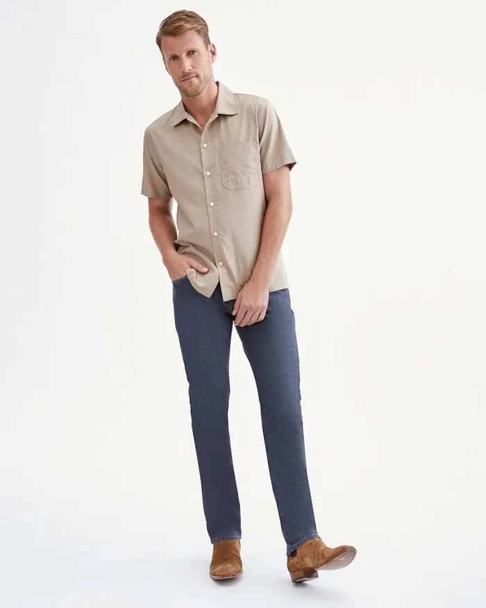 Shirts Men 7 For All Mankind Lightweight Poplin Shirt In Tan