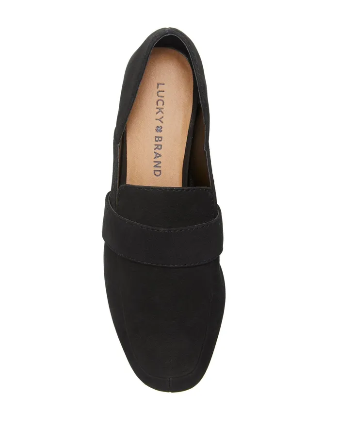 Shoes Women Lucky Brand Adelha Leather Flat Slides Feather