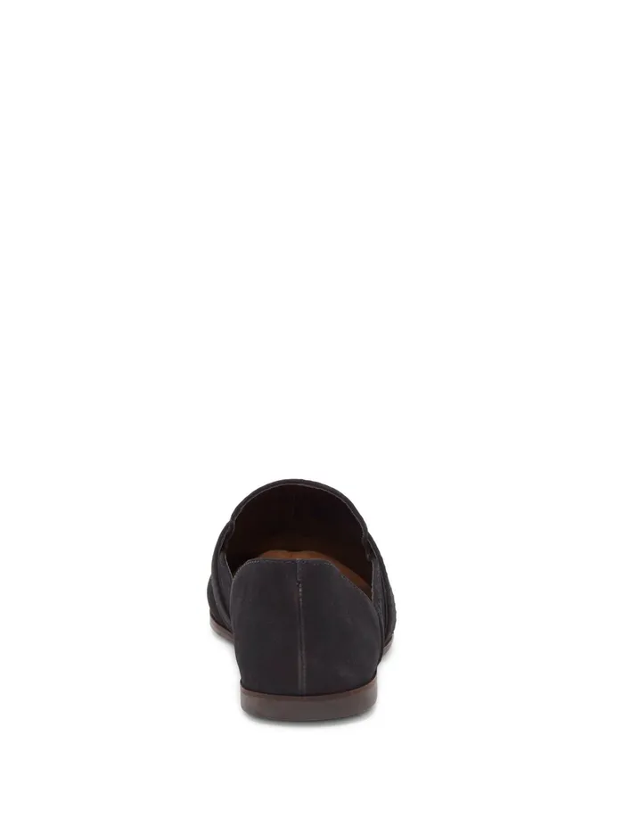 Shoes Women Lucky Brand Adelha Leather Flat Slides Feather