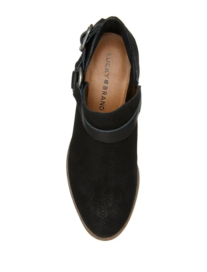 Shoes Women Lucky Brand Bernaeh Leather Bootie Black