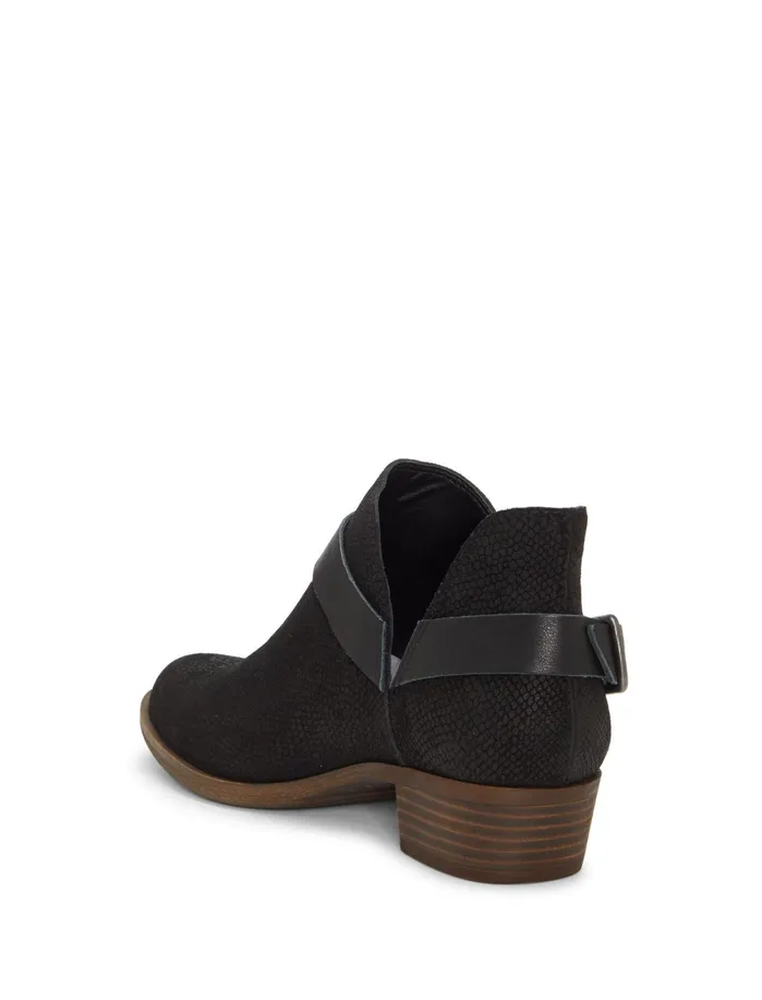Shoes Women Lucky Brand Bernaeh Leather Bootie Black